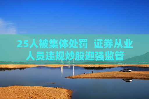 25人被集体处罚 证券从业人员违规炒股迎强监管 第1张 25人被集体处罚 证券从业人员违规炒股迎强监管 第1张