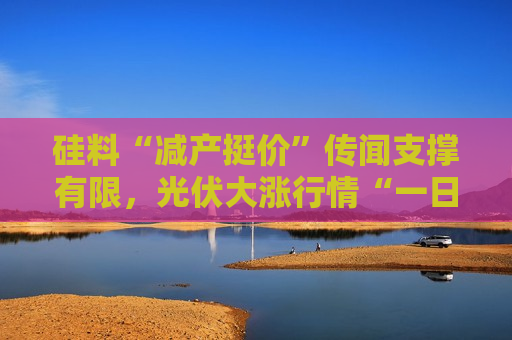 硅料“减产挺价”传闻支撑有限，光伏大涨行情“一日游”，板块市值蒸发153亿