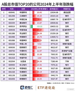 上半年沪深300指数收涨、小盘股指数下跌，超4000亿资金流入ETF市场