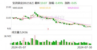 宝武镁业：上半年净利润1.2亿元 同比降1.28%