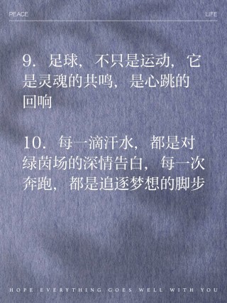 对足球热爱的名言(对热爱足球的人的祝福语)