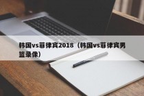 韩国vs菲律宾2018（韩国vs菲律宾男篮录像）