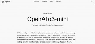 OpenAI上架推理模型o3-mini 首次向免费用户开放推理功能