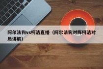 阿尔法狗vs柯洁直播（阿尔法狗对阵柯洁对局讲解）