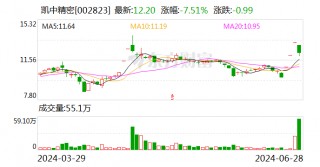 凯中精密：获欧洲某头部知名车企的项目定点 销售总金额超13亿