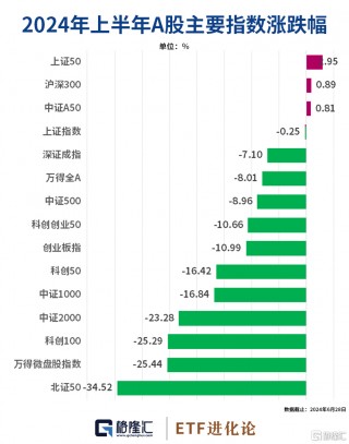 上半年沪深300指数收涨、小盘股指数下跌，超4000亿资金流入ETF市场