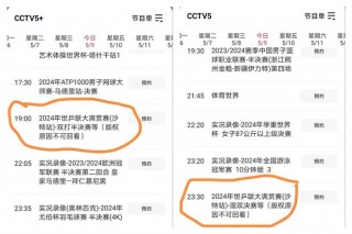 今天cctv5节目表(今天cctv5节目表预告表直播)