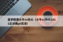 夏季联赛小牛vs热火（小牛vs热火2011总决赛g6高清）