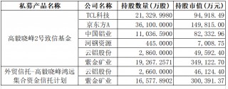 邓晓峰、冯柳、杨东、夏俊杰持仓曝光