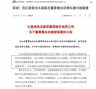 家具龙头红星美凯龙前美女高管虚增服务费套现500万被抓，总经理车建新如今也被拘留