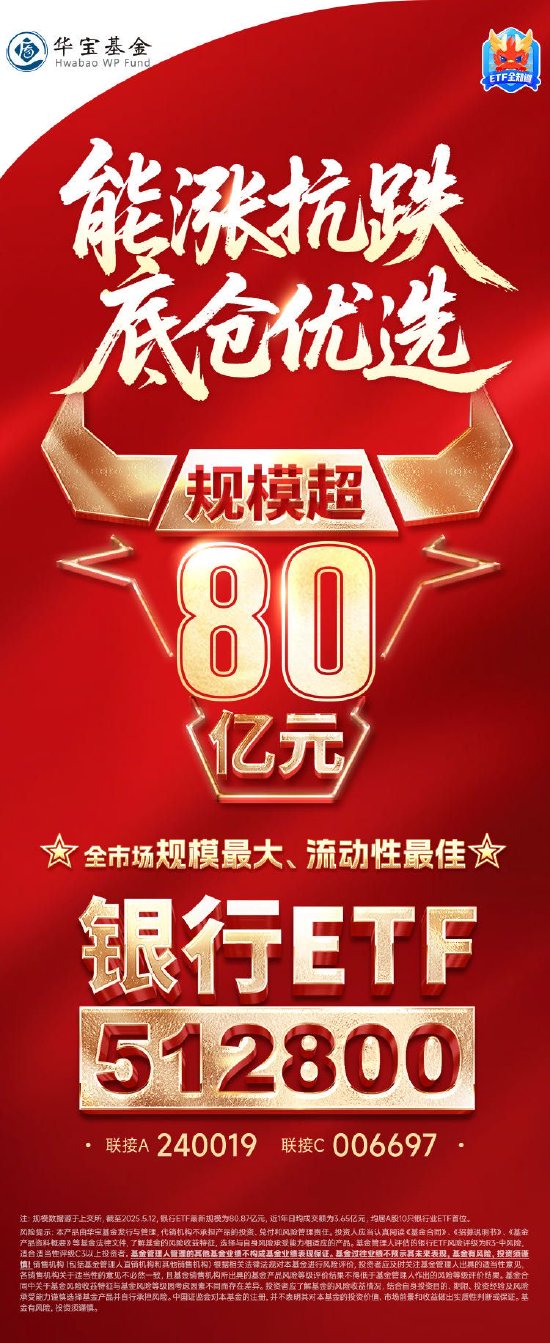 还得是银行!512800稳步5连阳,再探上市新高,最新规模超80亿元,稳居A股TOP1 第2张 还得是银行!512800稳步5连阳,再探上市新高,最新规模超80亿元,稳居A股TOP1 第2张