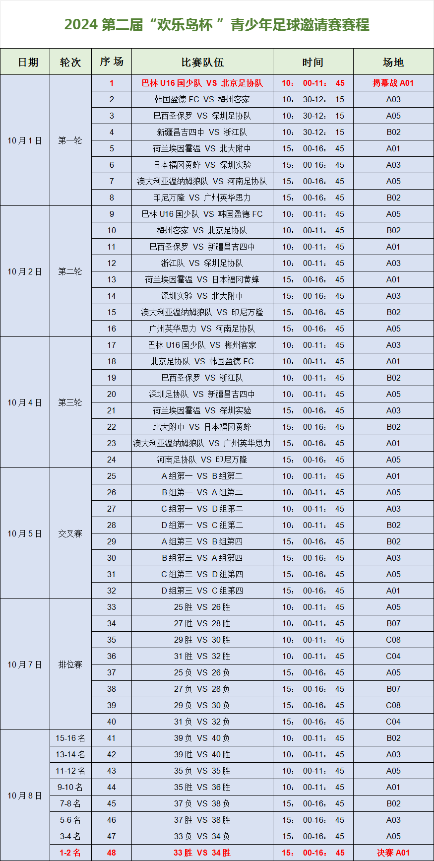 2018足球赛事时间表(2018年足球赛事一览表)  第1张